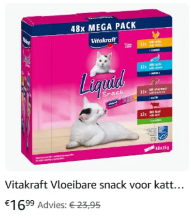 Promotie: Vloeibare snack voor katten