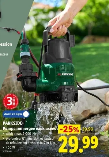 Offre: Pompe immergée eaux usées