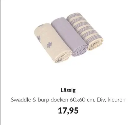 Aanbieding: Swaddle & burp doeken