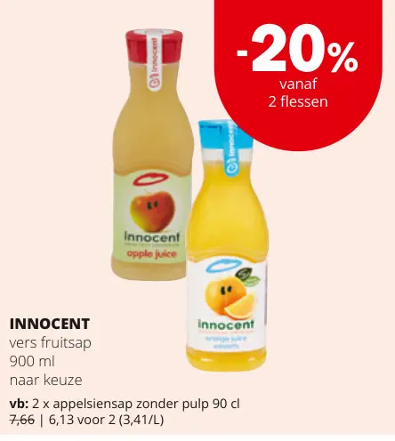 Promotie: vers fruitsap
