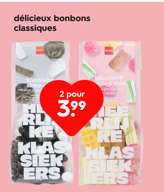 Offre: bonbons classiques