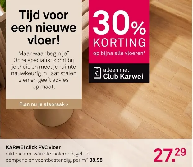 Aanbieding: Click PVC vloer