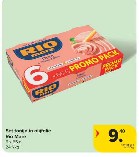 Promotie: Set tonijn in olijfolie