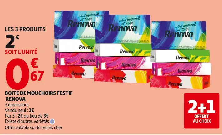 Offre: Boite de mouchoirs festif