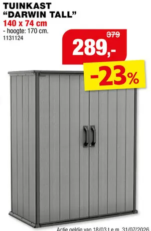 Promotie: Tuinkast "Darwin tall"