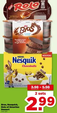 Aanbieding: Bros, Nesquick, Rolo of Smarties Dessert