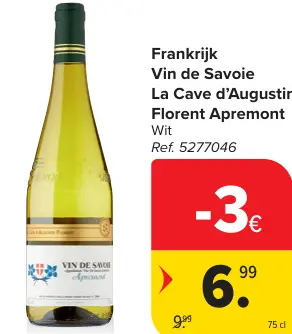 Promotie: Vin de Savoie La Cave d'Augustin Florent Apremont