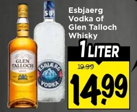 Aanbieding: Esbjaerg Vodka of Glen Talloch Whisky