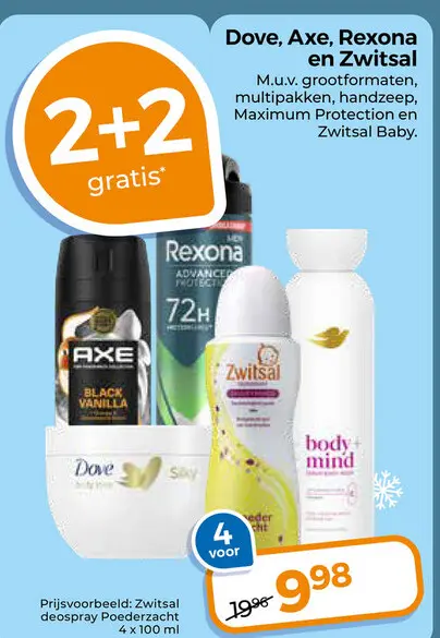 Aanbieding: Dove, Axe, Rexona en Zwitsal