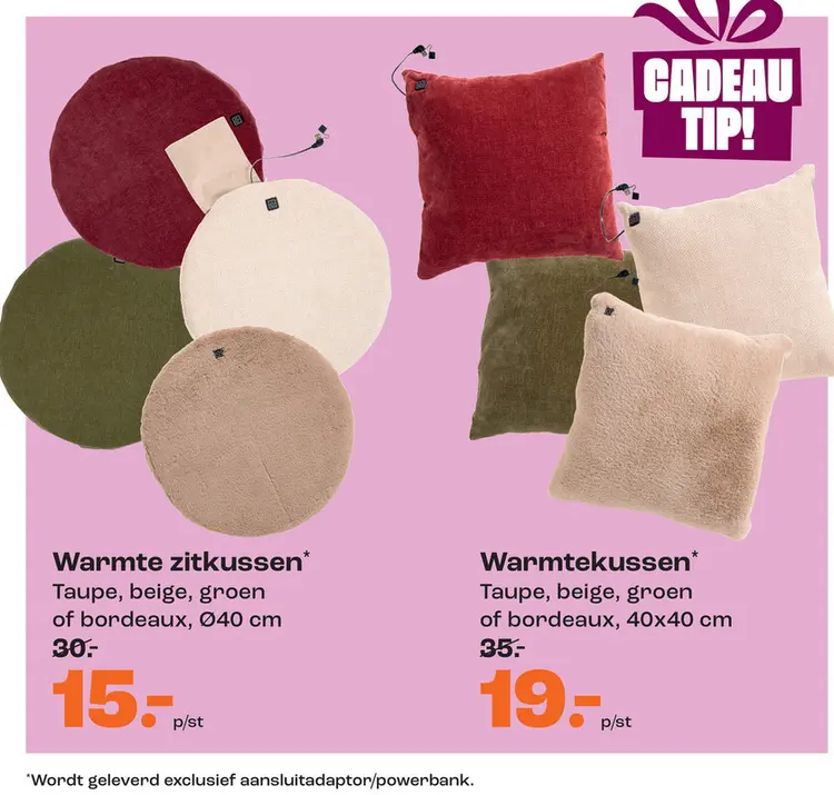Aanbieding: Warmte (zit)kussen