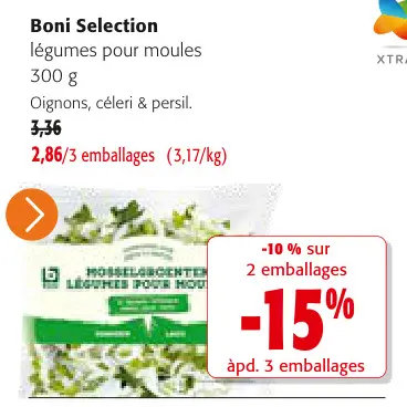 Offre: Légumes pour moules