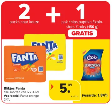 Aanbieding: Blikjes Fanta