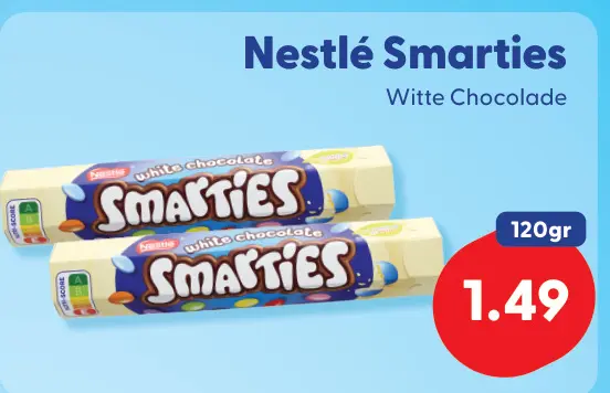 Aanbieding: Smarties Witte Chocolade