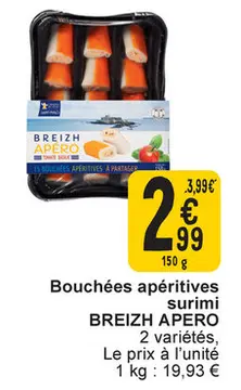 Offre: Bouchées apéritives surimi