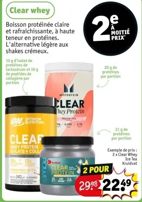 Offre: Clear whey