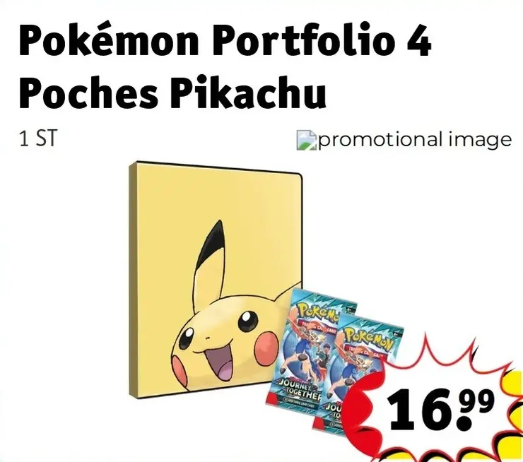 Offre: Portfolio 4 Poches Pikachu