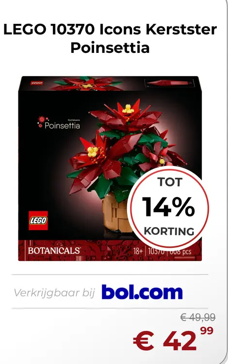 Aanbieding: Icons Kerstster Poinsettia