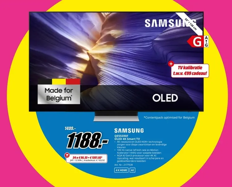Aanbieding: SAMSUNG QE55590F OLED 4K Smart TV