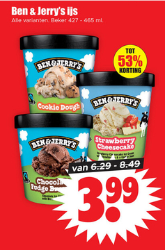 Aanbieding: Ben & Jerry's ijs