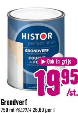 Aanbieding: HISTOR Perfect Finish Grondverf wit 750 ml