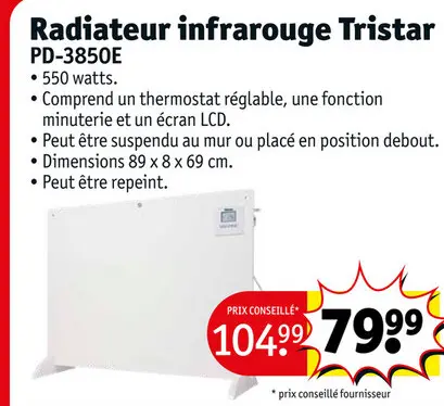 Offre: Radiateur infrarouge