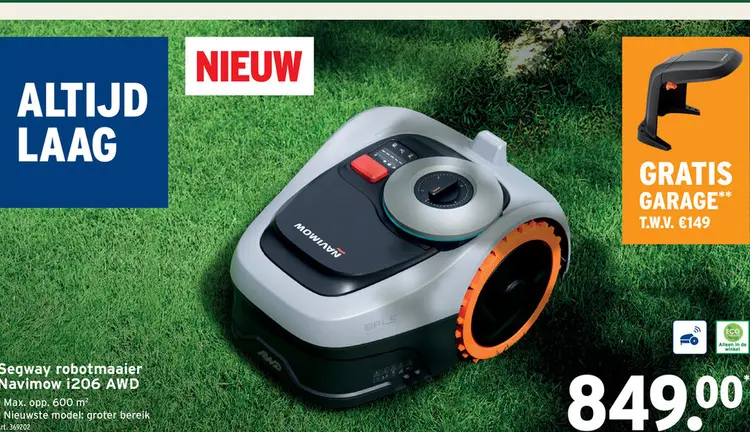 Promotie: robotmaaier Navimow i206 AWD
