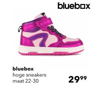 Aanbieding: Blue Box hoge meisjes sneakers metallic fuchsia roze
