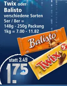 Aanbieding: Twix oder Balisto
