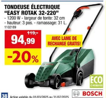 Offre: Tondeuse électrique "easy rotak 32-220"