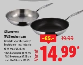 Aanbieding: RVS koekenpan