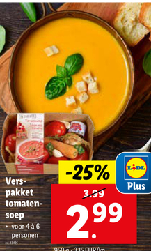 Aanbieding: Vers-pakket tomaten-soep