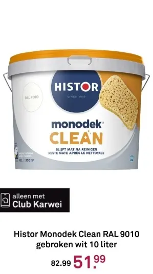 Aanbieding: Monodek Clean RAL 9010 gebroken wit