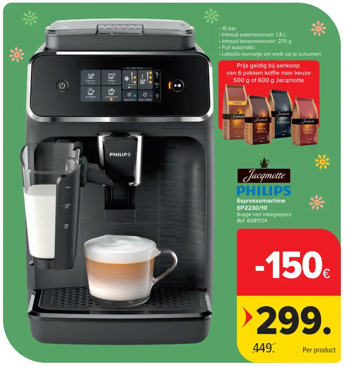 Promotie: Espressomachine