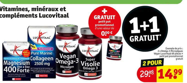Offre: Oméga-3 Microalgues Végan Lucovitaal