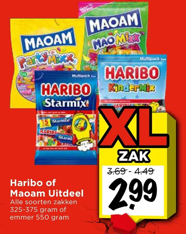 Aanbieding: Haribo of Maoam Uitdeel