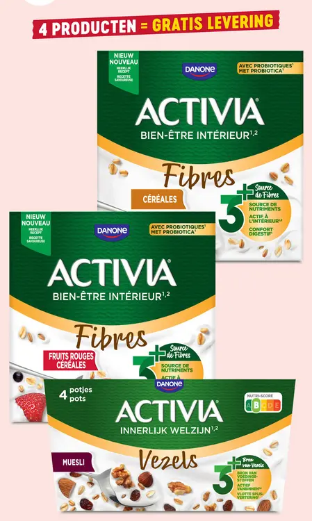 Promotie: Activia | Yaourt | Nature | Bifidus | Probiotiques 8 x 125 gr