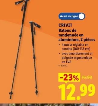 Offre: Bâtons de randonnée en aluminium