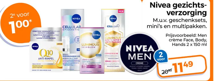 Aanbieding: Nivea gezichtsverzorging