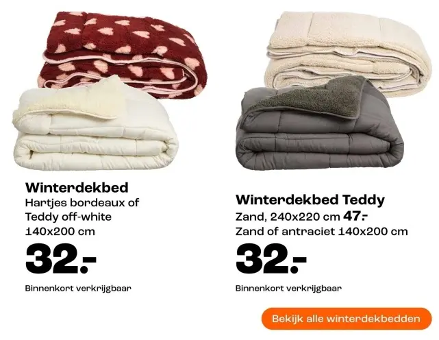 Aanbieding: Winterdekbed (teddy)