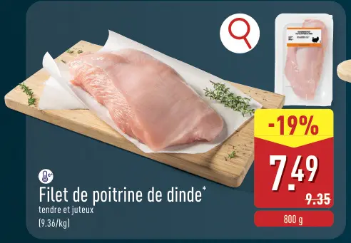 Offre: Filet de poitrine de dinde