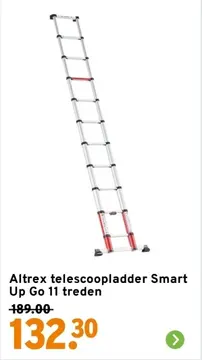 Aanbieding: Altrex telescoopladder Smart Up Go 11 treden