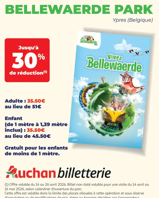 Offre: Bellewaerde park