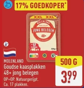 Aanbieding: Goudse kaasplakken 48+ jong belegen