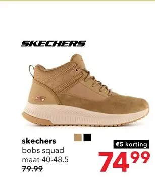 Aanbieding: Skechers BOBS Sport Squad 4 hoge heren sneakers bruin