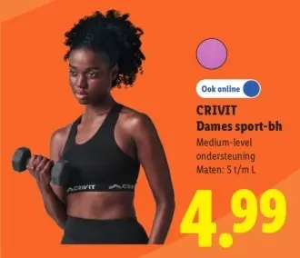 Aanbieding: CRIVIT Sportshirt & Dames sport-bh
