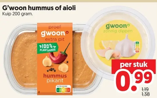 Aanbieding: Hummus of aioli