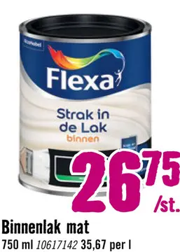 Aanbieding: FLEXA Strak in de lak binnenlak mat zwart 750 ml