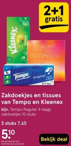 Aanbieding: Zakdoekjes en tissues