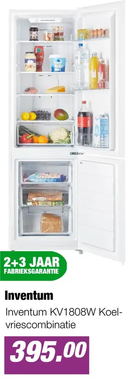 Aanbieding: Inventum KV1808W Koel-vriescombinatie