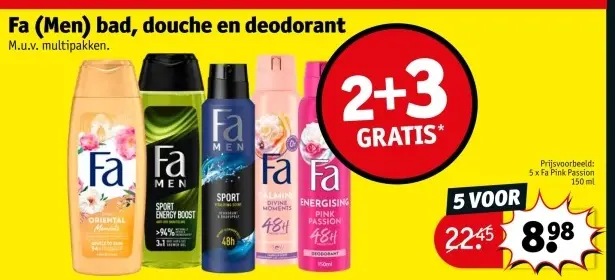 Aanbieding: Fa (Men) bad, douche en deodorant